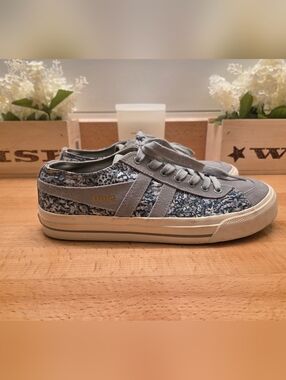 Gola x Liberty Art Fabrics Quota II Sneakers Blue Floral Canvas/Suede Size 8